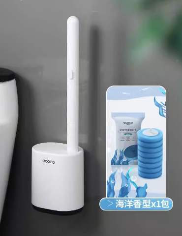 Cepillo para Inodoro Desechable con Líquido Limpiador